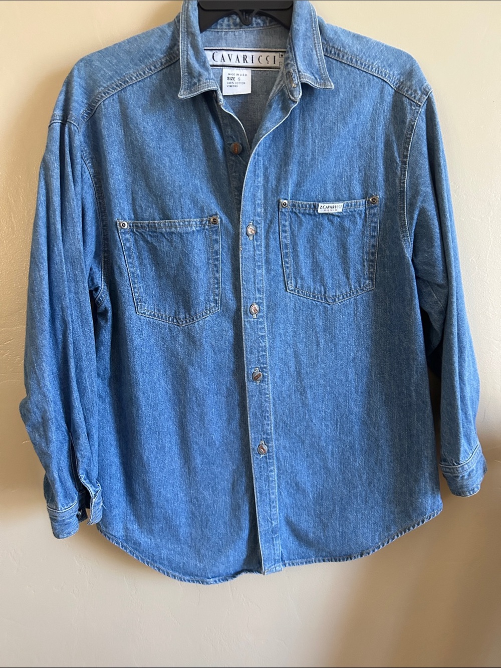 Vintage Z. Cavarricci Denim Shirt Size Small